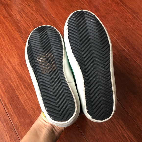 Final$ Golden Goose super kids low top suede sneaker EU29 US12 green white stars - Picture 8 of 14